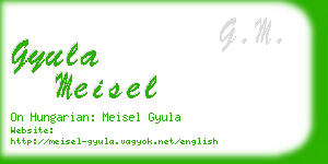 gyula meisel business card